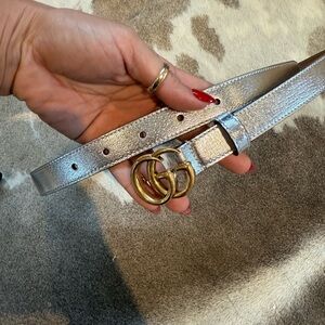 Gucci Silver and Gold Belt